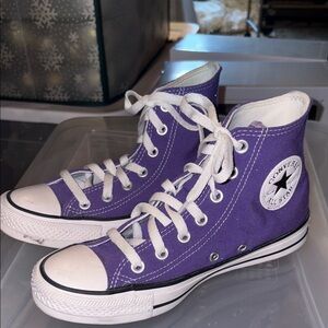 Converse Purple High-Top Sneakers with White Accents